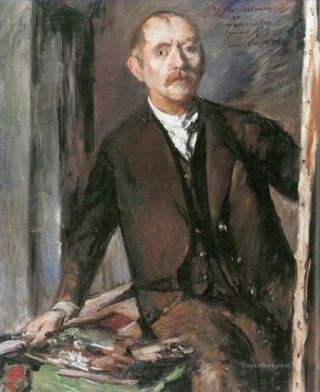 100 の偉大な芸術 Painting - ロヴィス・コリント イーゼルの前の自画像